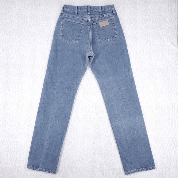Wrangler Jeans Wmns Junior 11x34 Medium Wash Straight Leg Classic Denim Western - Picture 2 of 10